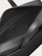 Ferragamo Medium Gancini Buckle Leather Briefcase Black 241652 TWINS 775193 NERO