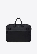 Ferragamo Logo Stamp Briefcase Black 241786 TWINS NYLON 786272 NERO