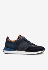 MAGNANNI Leather and Suede Sneakers Blue 24747_BLUE