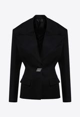 The Attico Wool Single-Breasted Jacket Black 247WCG63W046_ATTIC-100