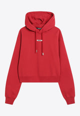Jacquemus Gros Grain Cropped Hoodie Red 24EHOW00247AJ00109_JACQM-471