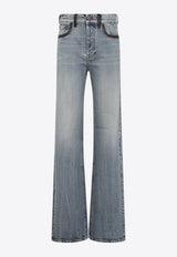 Logo-Embroidered Straight-Leg Jeans