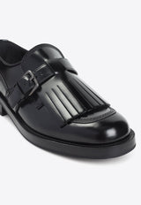 Piper Buckled Leather Loafers