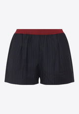 Pinstriped Virgin Wool Shorts