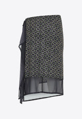 Tie-Print Midi Skirt