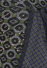 Tie-Print Midi Skirt