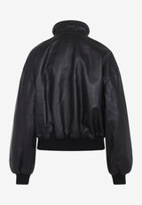 Leather Bomber Jacket