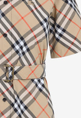 Vintage Check Mini Shirt Dress