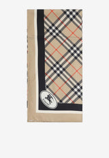 Check Silk Scarf