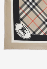 Check Silk Scarf