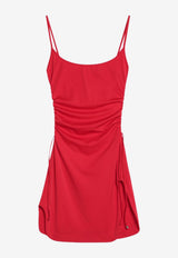 The Attico Draped Cover-Up Mini Dress Red 250WCA0040PAA094AA/Q_ATTIC-010