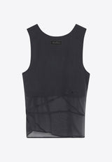 The Attico Silk Tank Top Gray 250WCI00014SSS017A/Q_ATTIC-084