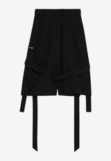 The Attico Wide Bermuda Shorts Black 250WCQ00010DDD088A/Q_ATTIC-100