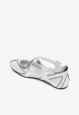 The Attico Floor 01 Metallic Ballet Flats Silver 250WSH00871MIX024A/R_ATTIC-002