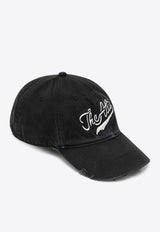 The Attico Vintage-Effect Baseball Cap Black 251WAC00039CCC107M_ATTIC-100