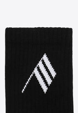 The Attico Ribbed Logo Socks Black 251WCAK00021CCC101/R_ATTIC-414