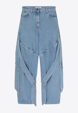 The Attico Washed Long Jeans Blue 251WCP00279DDD085A/R_ATTIC-024