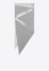 The Attico Printed Asymmetrical Skirt Gray 251WCS00277JJF003A_ATTIC-183