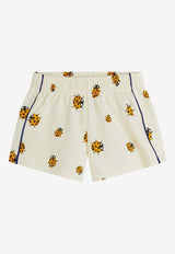 Mini Rodini Girls Ladybugs Shorts White 2523012211CO/Q_MIRO-OW