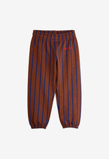 Mini Rodini Boys Striped Track Pants Brown 2523013416CO/R_MIRO-BR
