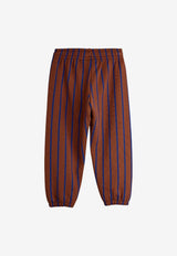Mini Rodini Boys Striped Track Pants Brown 2523013416CO/R_MIRO-BR