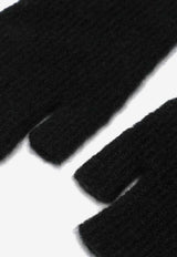 Roberto Collina Long Gloves in Cashmere and Silk-Blend Black 253F01055WO/R_ROBER-F0109