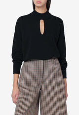 Roberto Collina Wool Sweater with Cut-Out Black 253F20303WO/R_ROBER-F2009
