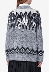 Roberto Collina Wool-Blend Cardigan with Sequins Multicolor 253F44010RWO/R_ROBER-F4418