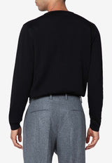Roberto Collina Crewneck Wool Sweater Black 253M01001WO/R_ROBER-M0109