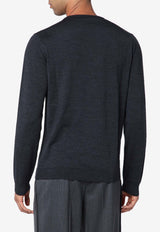 Roberto Collina Crewneck Wool Sweater Gray 253M01001WO/R_ROBER-M0121