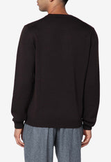 Roberto Collina Crewneck Wool Sweater Brown 253M02001WO/R_ROBER-M0208
