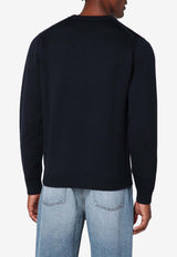 Roberto Collina Crewneck Wool Sweater Navy 253M02001WO/R_ROBER-M0210