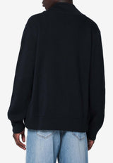 Roberto Collina High-Neck Zip-Up Cardigan Navy 253M02108WO/R_ROBER-M0210