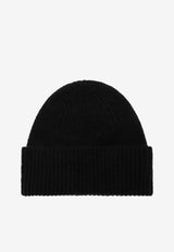 Roberto Collina Cashmere and Alpaca Ribbed Beanie Black 253M30151WS/R_ROBER-M3009