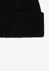 Roberto Collina Cashmere and Alpaca Ribbed Beanie Black 253M30151WS/R_ROBER-M3009
