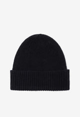 Roberto Collina Cashmere and Alpaca Ribbed Beanie Navy 253M30151WS/R_ROBER-M3010