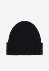 Roberto Collina Cashmere and Alpaca Ribbed Beanie Navy 253M30151WS/R_ROBER-M3010