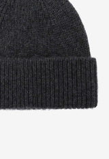 Roberto Collina Cashmere and Alpaca Ribbed Beanie Gray 253M30151WS/R_ROBER-M3021