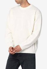 Roberto Collina Crewneck Wool Sweater White 253M37401WO/R_ROBER-M3702