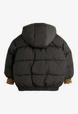 Mini Rodini Boys Ritzratz Patch Puffer Jacket Gray 2571010499NY/R_MIRO-BLK
