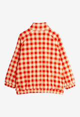 Mini Rodini Boys Fleece Check Zip-Up Jacket Red 2571012942PL/R_MIRO-42