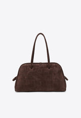 Jacquemus Turismo Croc-Embossed Suede Shoulder Bag Brown 25EBAU00417AC07A09/R_JACQM-880
