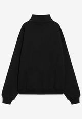 Jacquemus Gros Grain Quarter-Zip Sweatshirt Black 25ESSM00313AJ00174/R_JACQM-990