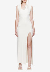 Mugler Hooded Sleeveless Maxi Dress White 25F1RO17796026_WHITE