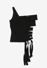 Mugler Asymmetrical Tank Top Black 25F2TO07481117_BLACK