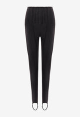 Mugler Piped-Boning Stirrup Leggings Black 25F3PA05116027_BLACK