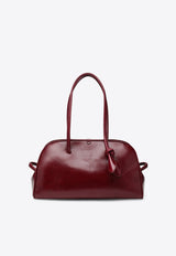 Jacquemus Turismo Glossy Leather Shoulder Bag Burgundy 25HBAU00417AC20C01/R_JACQM-490