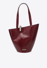 Jacquemus Medium Bambola Leather Shoulder Bag Burgundy 25HBAW00412AC20C01/R_JACQM-490