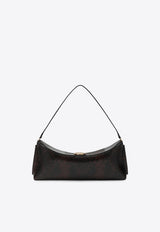Jacquemus Ovalo Python-Embossed Leather Shoulder Bag Dark Brown 25HBAW00438AC05A01/R_JACQM-880