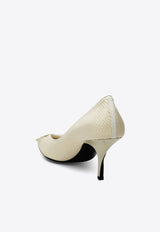 Jacquemus Tourni 80 Python-Embossed Leather Pumps Ivory 25HFOW00178AC32A01/R_JACQM-115